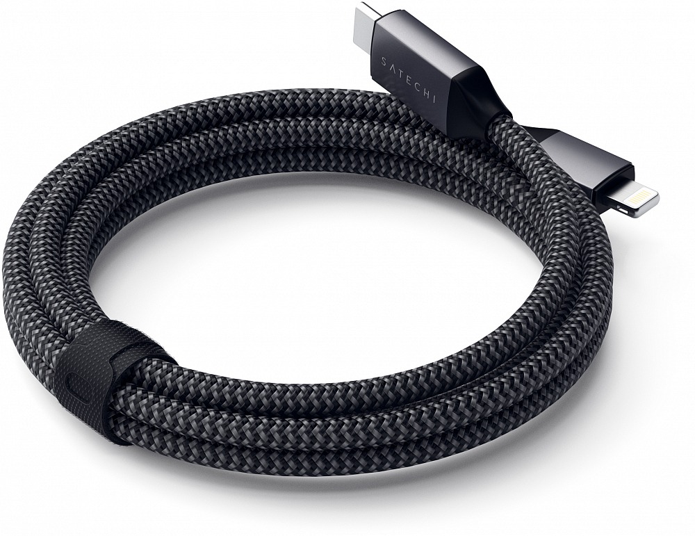 Кабель USB-C - Lightning (1,8 м), «серый космос»