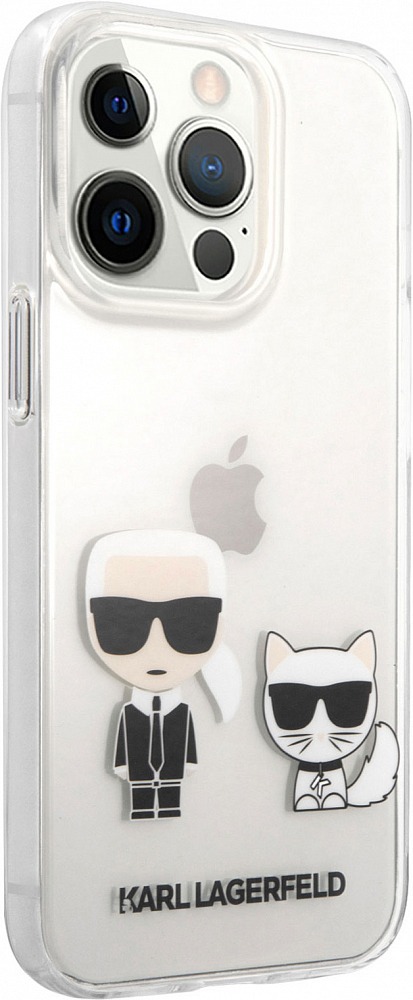 Чехол Lagerfeld Karl & Choupette для iPhone 13 Pro, пластик, прозрачный