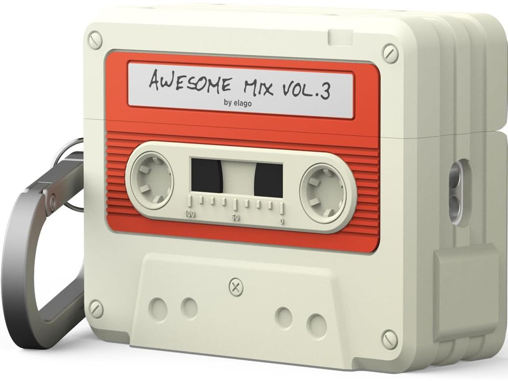 Чехол Unique Cassette Tape Hang White/Red для AirPods 3, бело-красный
