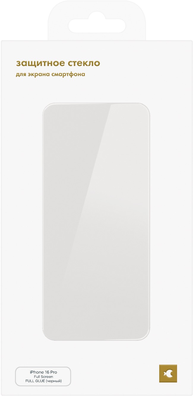 Стекло защитное алюмосиликатное для iPhone 16 Pro Full Screen Full Glue, черный