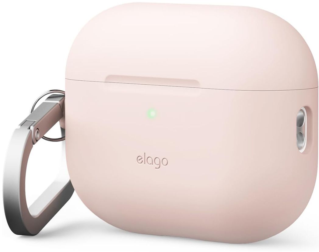 Чехол Silicone Hang Sand Pink для AirPods 3, силикон, розовый