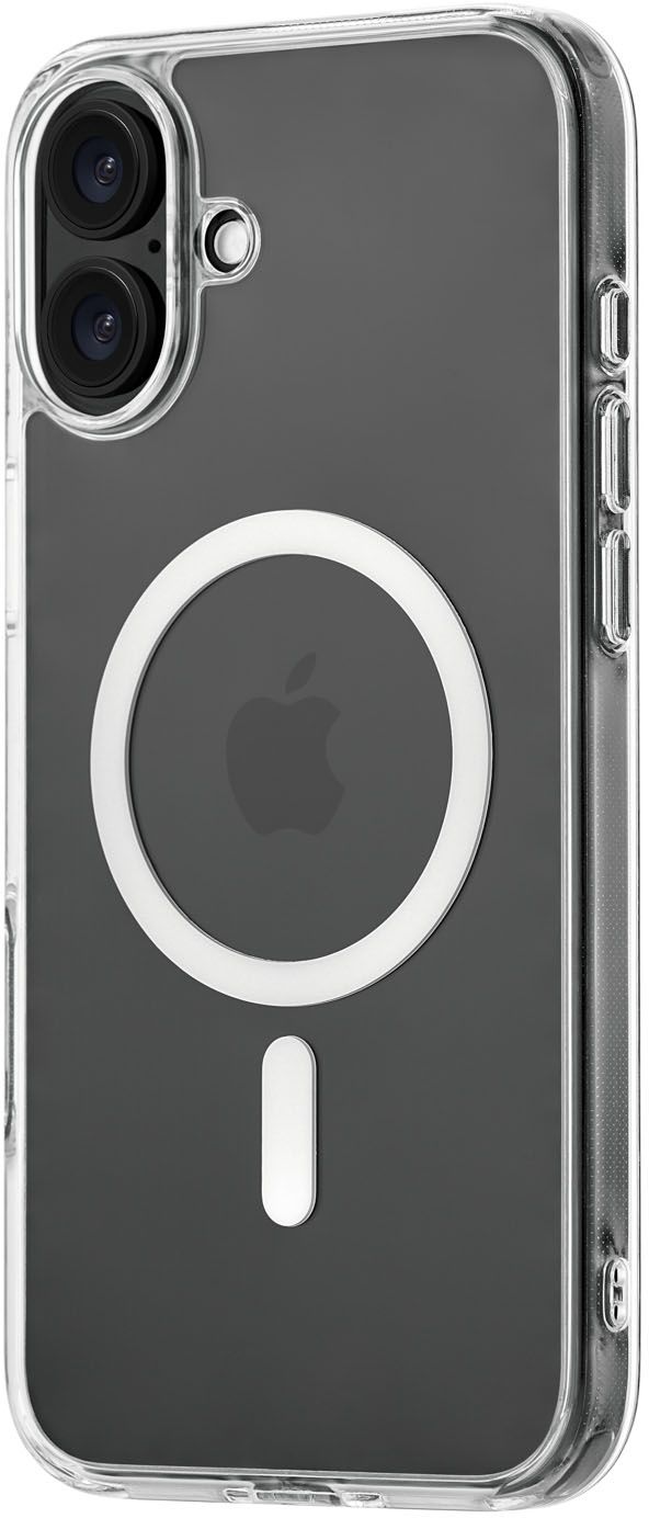 Чехол Real Case MagSafe для iPhone 16 Plus, прозрачный