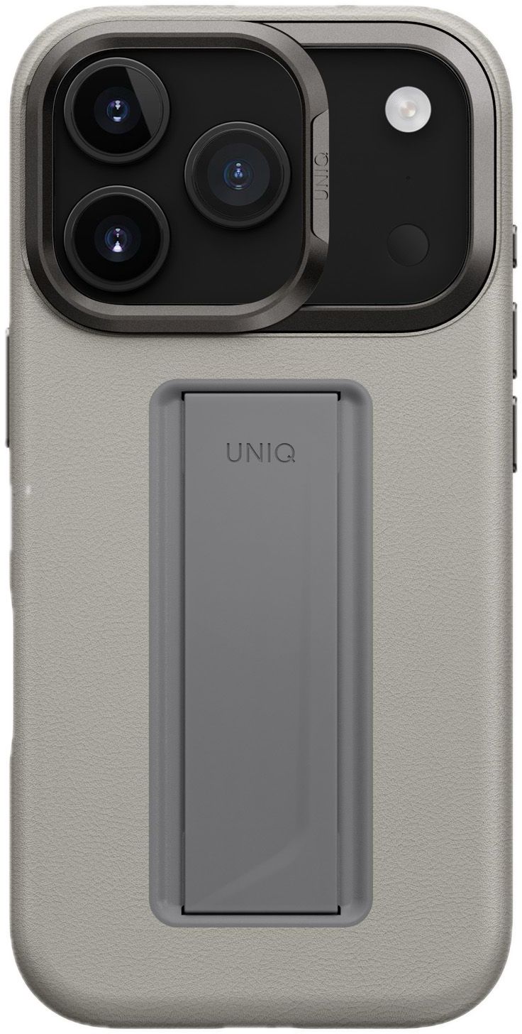 Чехол Heldro PRO Leatherette + FlexGrip Magsafe для iPhone 17 Pro, бежевый