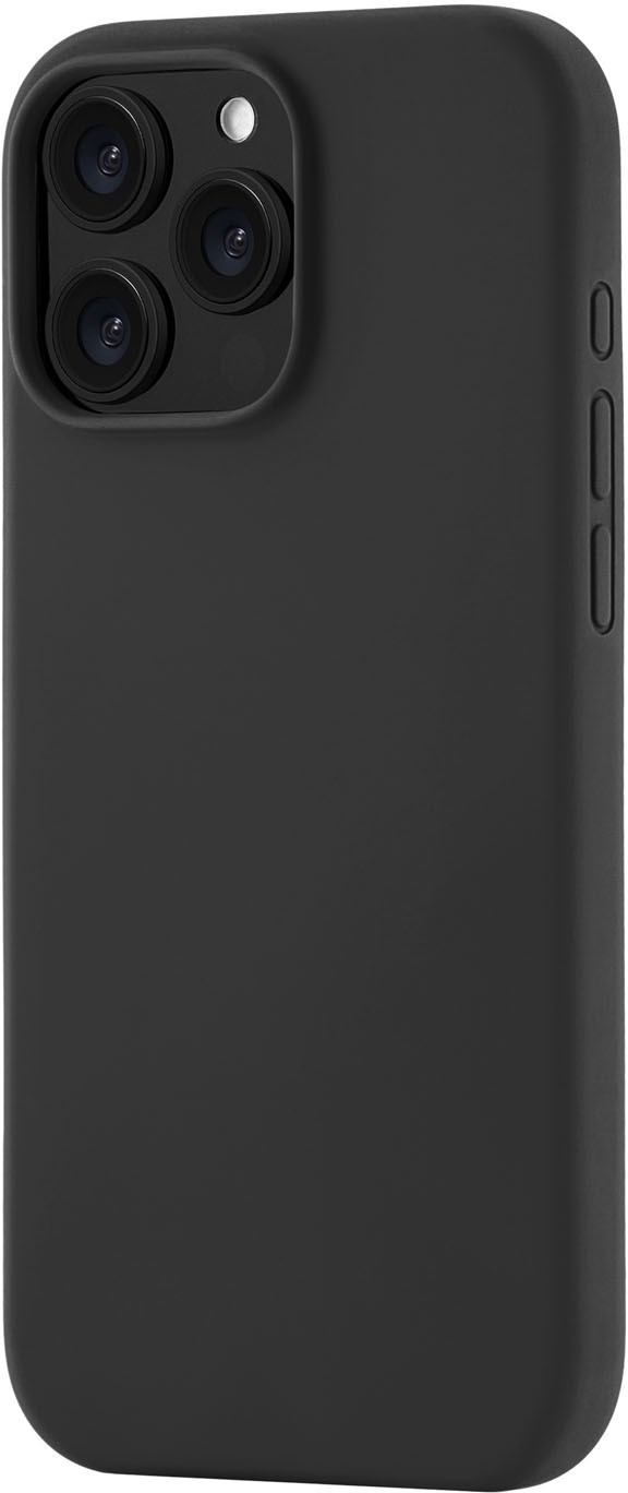 Чехол MagSafe для iPhone 16 Pro Max, силикон, soft-touch, черный