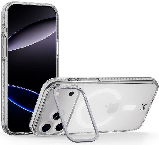 Чехол LUCID MagSafe для iPhone 17 Pro Max, серебряный