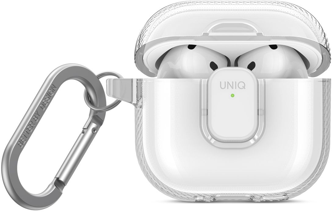 Чехол Glase PRO TPU Lock case Glossy Clear для Airpods 4, прозрачный