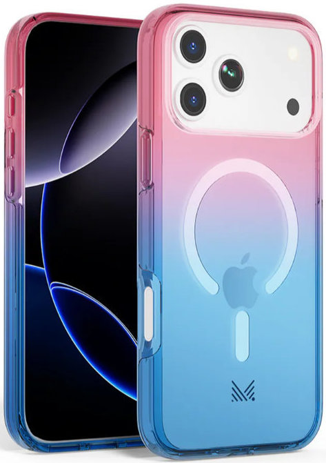 Чехол ESSENTIALS MagSafe для iPhone 17 Pro Max, синий/розовый