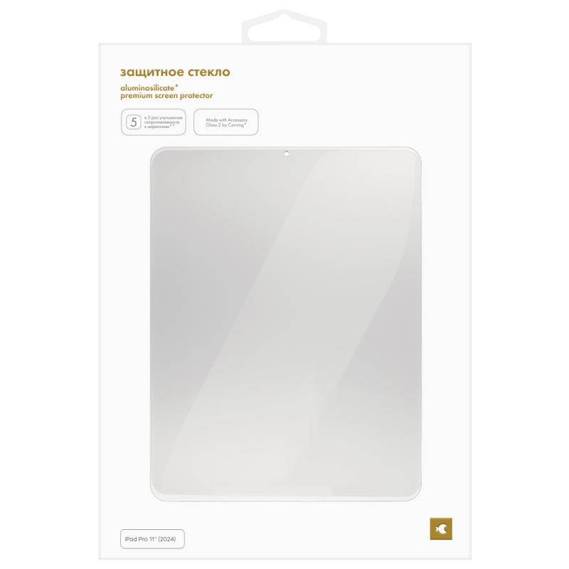 Стекло защитное Corning для iPad Pro 11 (2024), прозрачный