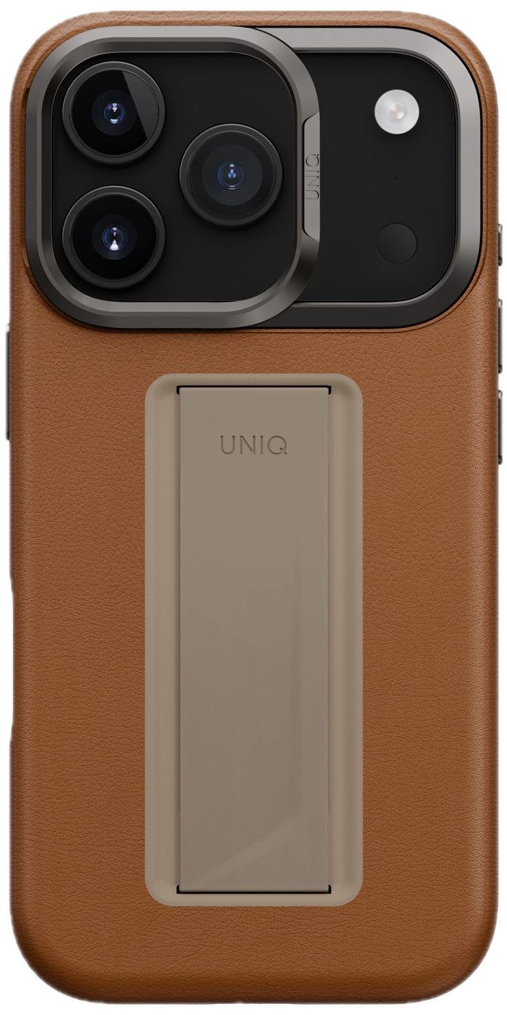 Чехол Heldro PRO Leatherette + FlexGrip Magsafe для iPhone 17 Pro, карамель