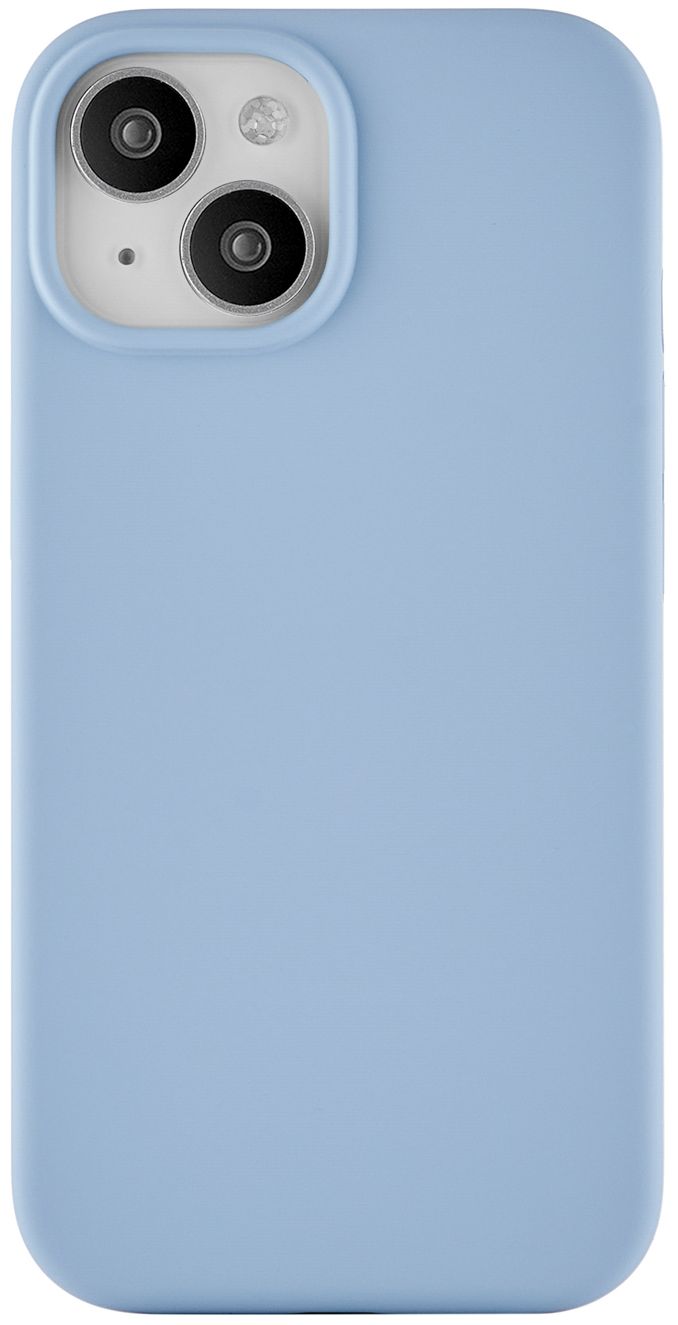 Чехол Touch Case для iPhone 15 MagSafe, soft-touch, голубой