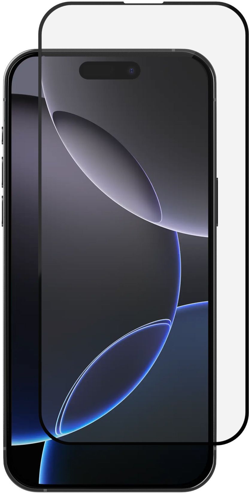 Стекло защитное алюмосиликатное для iPhone 16 PLus, Extreme 3D, черный