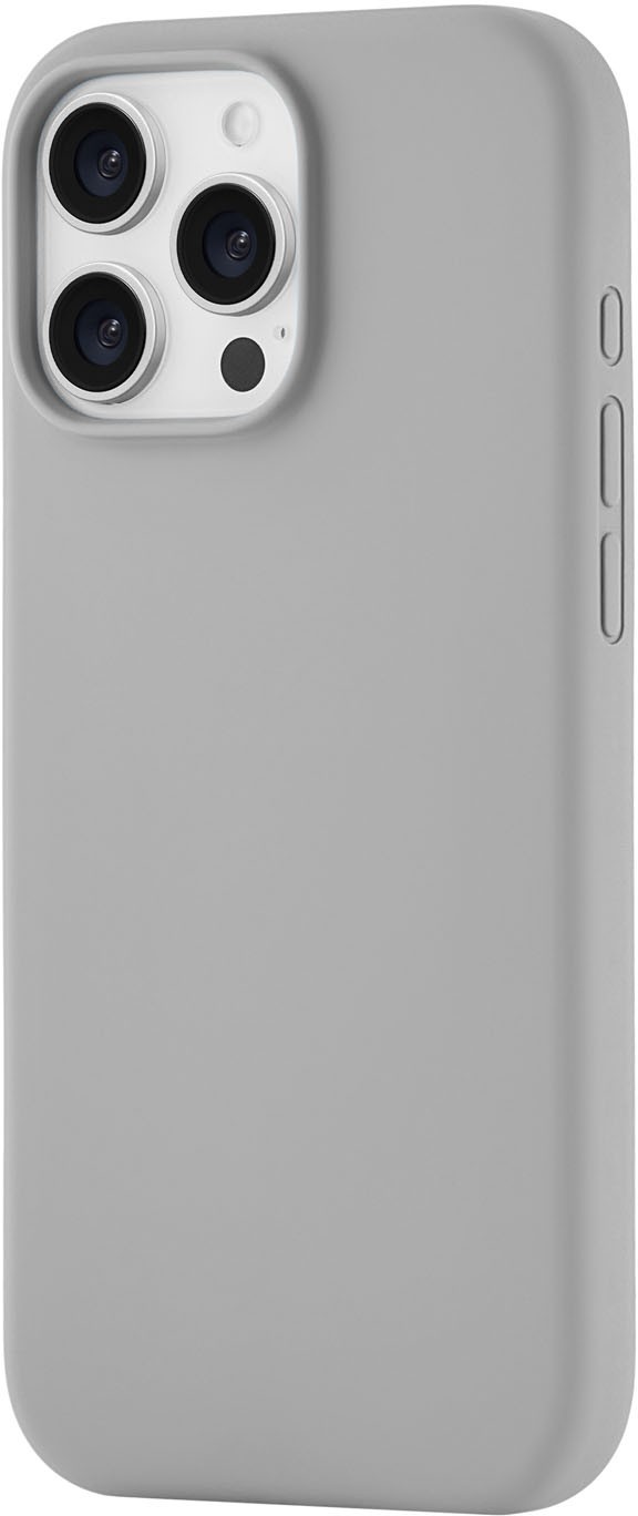 Чехол MagSafe для iPhone 16 Pro Max, силикон, soft-touch, серый