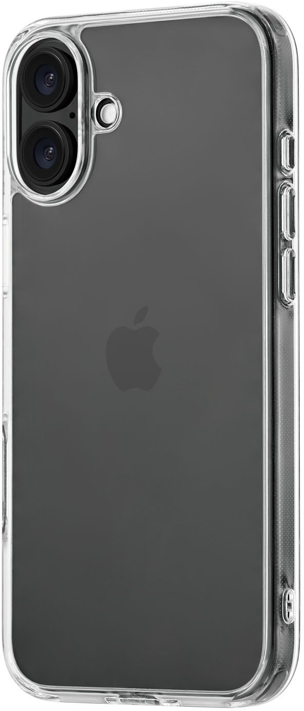 Чехол Real Case для iPhone 16 Plus, прозрачный